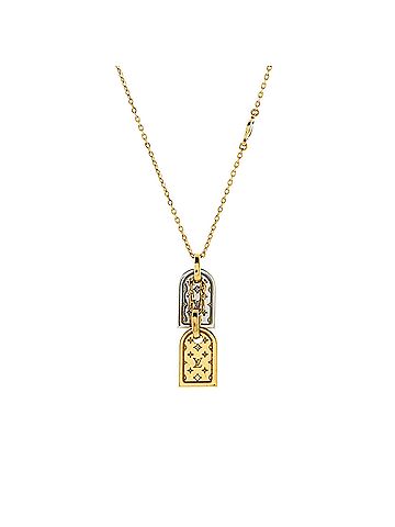 Louis Vuitton Nanogram Name Tag Pendant Necklace Metal (view 1)