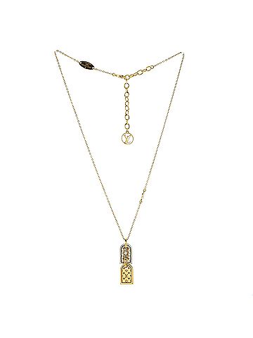 Louis Vuitton Nanogram Name Tag Pendant Necklace Metal (view 2)