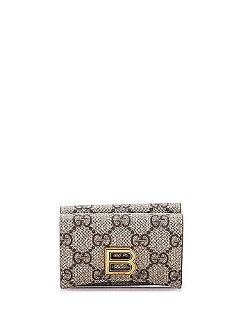 Gucci x Balenciaga The Hacker Project Trifold Wallet GG Coated Canvas Compact (view 1)