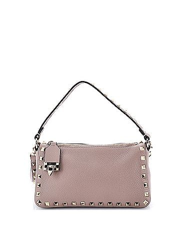 Valentino Garavani Rockstud Zip Pochette Shoulder Bag Leather Small (view 1)