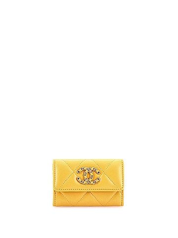 Chanel 19 Flap Card Case Quilted Leather (view 1)