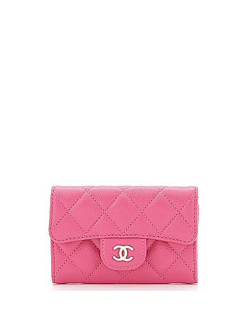 Chanel Classic Flap Card Case Quilted Caviar (view 1)