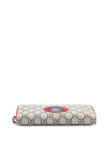 Gucci Zip Around Wallet GG Coated Canvas with Applique (view 2)