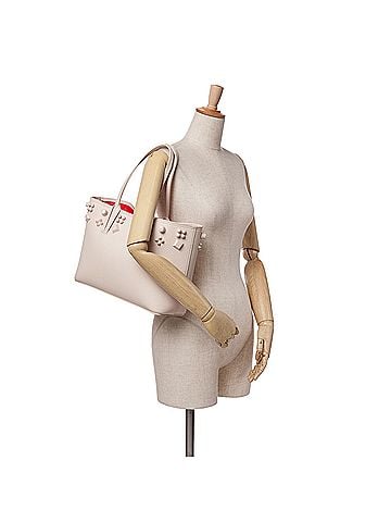 Christian Louboutin Small Grained Calfskin Studded Cabata Tote (view 2)
