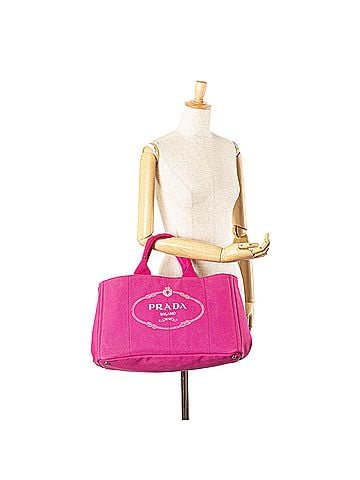 Prada Large Canvas Canapa Logo Satchel (view 2)