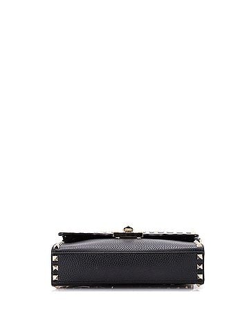 Valentino Garavani Rockstud Flip Lock Flap Bag Leather Medium (view 2)