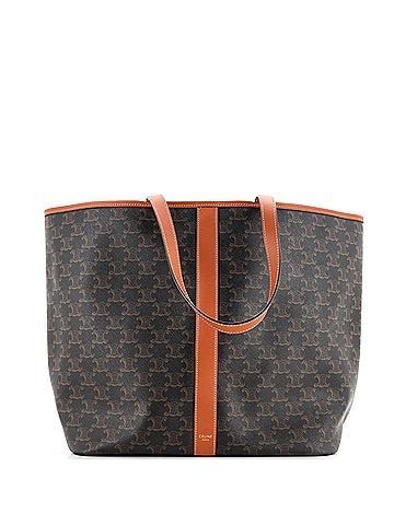 Céline Cabas Zip Tote Triomphe Coated Canvas Medium (view 1)