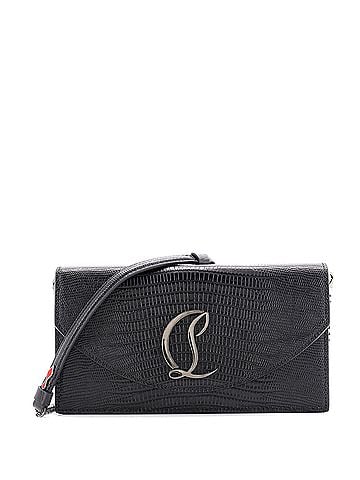Christian Louboutin Loubi54 Chain Clutch Lizard Embossed Leather (view 1)