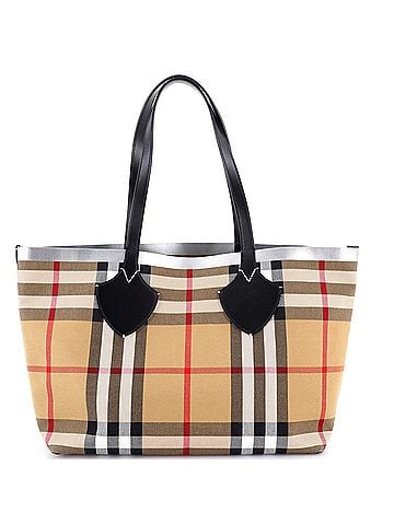 Burberry Reversible Giant Tote Vintage Check Canvas Large (view 1)