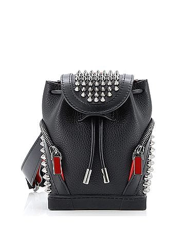 Christian Louboutin Explorafunk Keyring Crossbody Bag Spiked Leather (view 1)