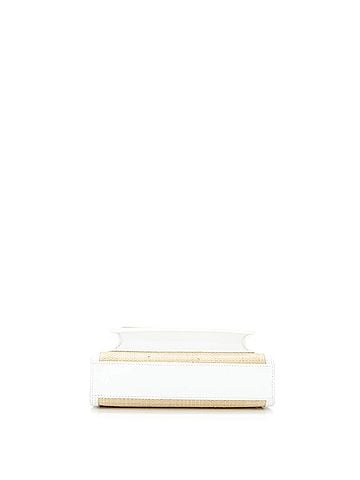 Burberry Logo Pocket Tote Raffia with Leather Mini (view 2)