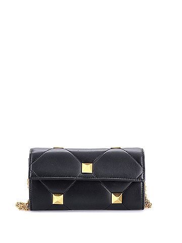 Valentino Garavani Roman Stud Wallet on Chain Quilted Leather (view 1)