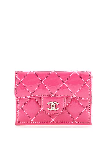 Chanel Classic Trifold Flap Wallet Quilted Patent Small (view 1)