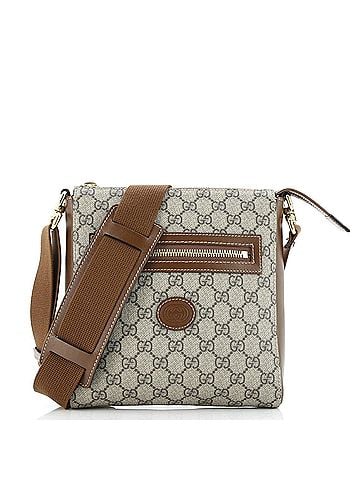 Gucci Interlocking G Patch Zip Messenger Bag GG Coated Canvas Small (view 1)