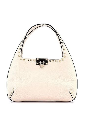 Valentino Garavani Rockstud Flip Lock Hobo Leather Small (view 1)