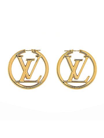 Louis Vuitton Louise Hoop Earrings Metal GM (view 1)