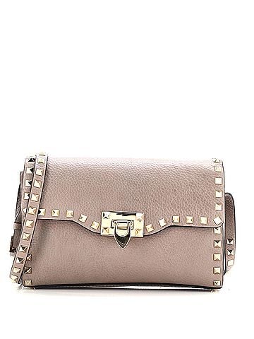 Valentino Garavani Rockstud Flip Lock Flap Bag Leather Medium (view 1)