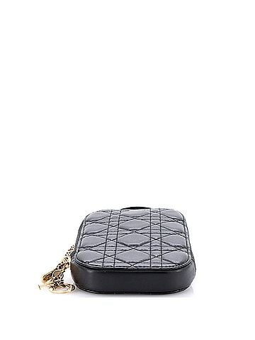 Christian Dior Lady Dior Phone Holder on Chain Cannage Quilt Lambskin (view 2)