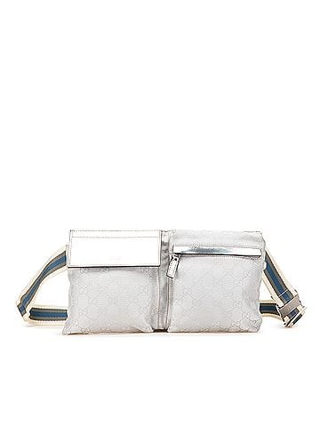 Gucci GG Canvas Web Double Pocket Belt Bag (view 1)
