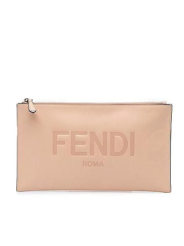 Fendi Leather Roma Zip Clutch (view 1)