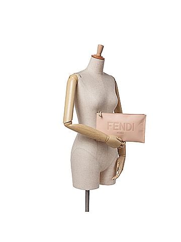 Fendi Leather Roma Zip Clutch (view 2)