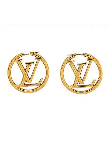 Louis Vuitton Louise Hoop Earrings Metal GM (view 1)