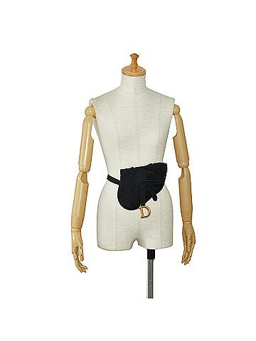 Dior Embroidered Canvas Camouflage Saddle Belt Bag (view 2)