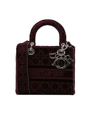 Dior Medium Velvet Cannage Lady D Lite (view 1)