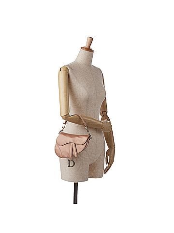 Dior Mini Satin Crystal Embellished Saddle (view 2)