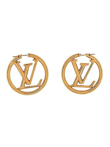 Louis Vuitton Louise Hoop Earrings Metal GM (view 1)