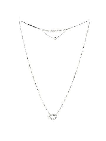 Cartier C Heart de Cartier Pendant Necklace 18K White Gold with Pave Diamonds (view 2)