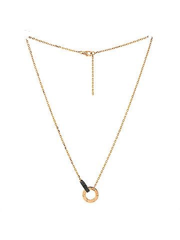 Cartier Love 3 Diamonds Interlocking Necklace 18K Rose Gold with Ceramic and Diamonds (view 2)