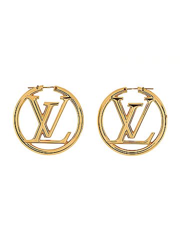 Louis Vuitton Louise Hoop Earrings Metal GM (view 1)