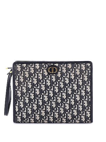 Christian Dior Wristlet Clutch Oblique Canvas (view 1)