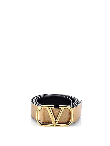 Valentino Garavani VLogo Reversible Belt Leather Wide (view 1)