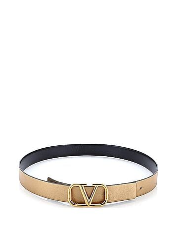 Valentino Garavani VLogo Reversible Belt Leather Wide (view 2)