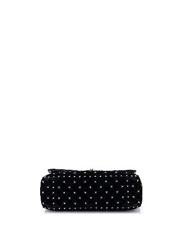 Valentino Garavani Rockstud Spike Flap Shoulder Bag Quilted Velvet Large (view 2)