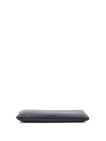 Saint Laurent Classic Monogram Wristlet Pouch Matelasse Chevron Leather Medium (view 2)