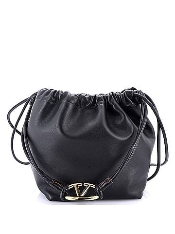 Valentino Garavani VLogo Pouf Bucket Bag Leather Medium (view 1)