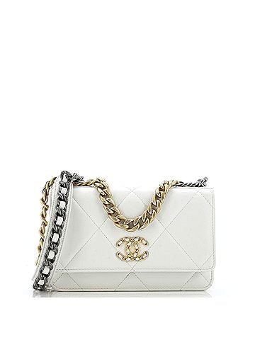 Chanel 19 Wallet on Chain Quilted Goatskin (view 1)