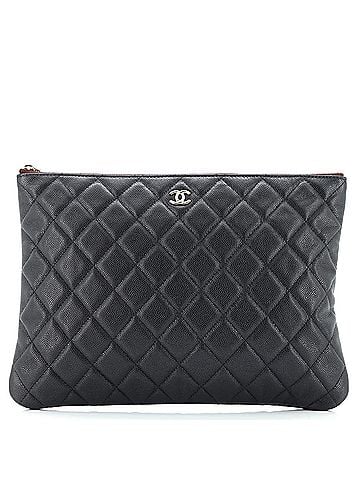 Chanel O Case Clutch Quilted Caviar Medium (view 1)