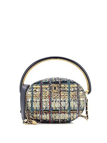 Chanel Paris-New York Oval Camera Case Quilted Tweed Small (view 1)