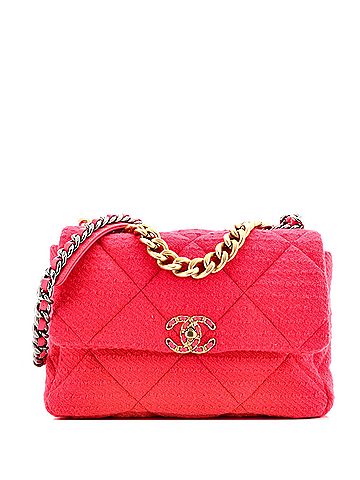 Chanel 19 Flap Bag Quilted Tweed Medium (view 1)