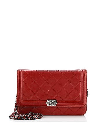 Chanel Boy Wallet on Chain Quilted Lambskin (view 1)