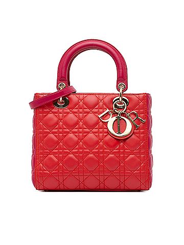 Dior Medium Bicolor Lambskin Cannage Lady Dior (view 1)