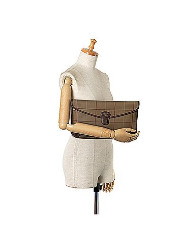 Burberry Vintage Check Canvas Clutch (view 2)