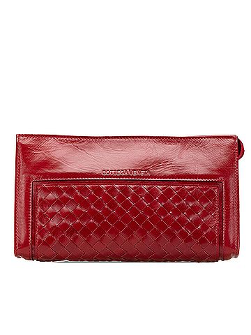 Bottega Veneta Leather Intrecciato Clutch (view 1)
