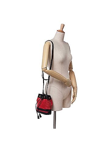 Gucci Mini Suede and Patent Web Ophidia Bucket Bag (view 2)