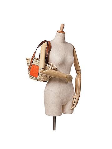 Loewe Mini Raffia Basket Tote (view 2)