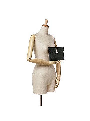 Saint Laurent Baby Grain De Poudre Uptown Envelope Clutch (view 2)